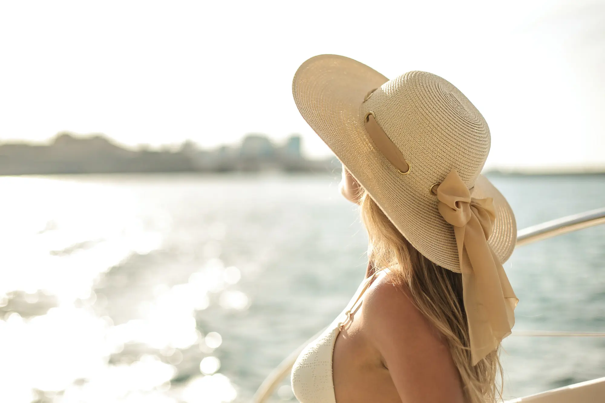 woman on a boat