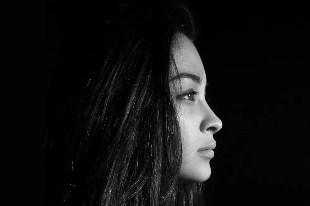 woman in profile